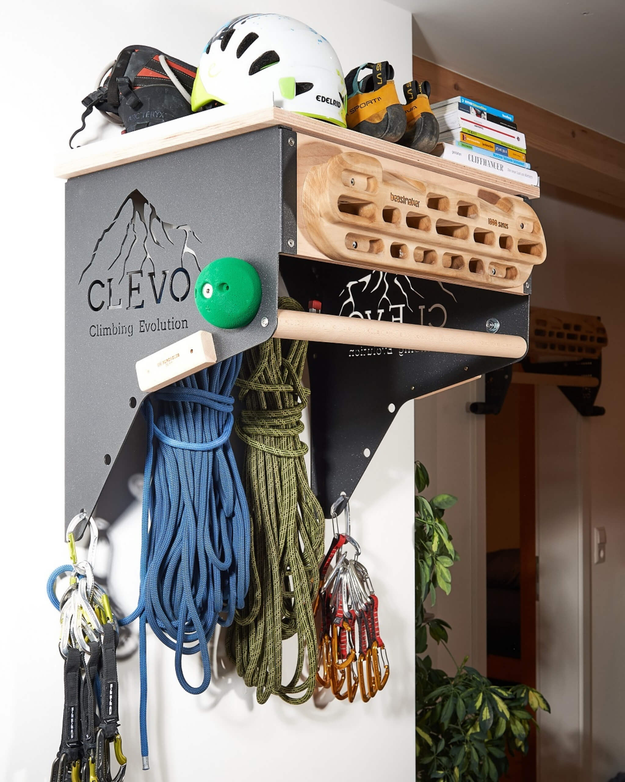 CLEVO WALL: Kletterwand fĂŒr Zuhause, Wandbefestigung fĂŒr Hangboard, Campusleisten, Kletterzubehör - Image 6
