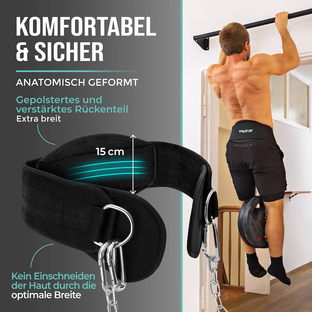 Dip Gürtel mit Kette, 3 Karabinern und einzigartigen Klappen - Image 2
