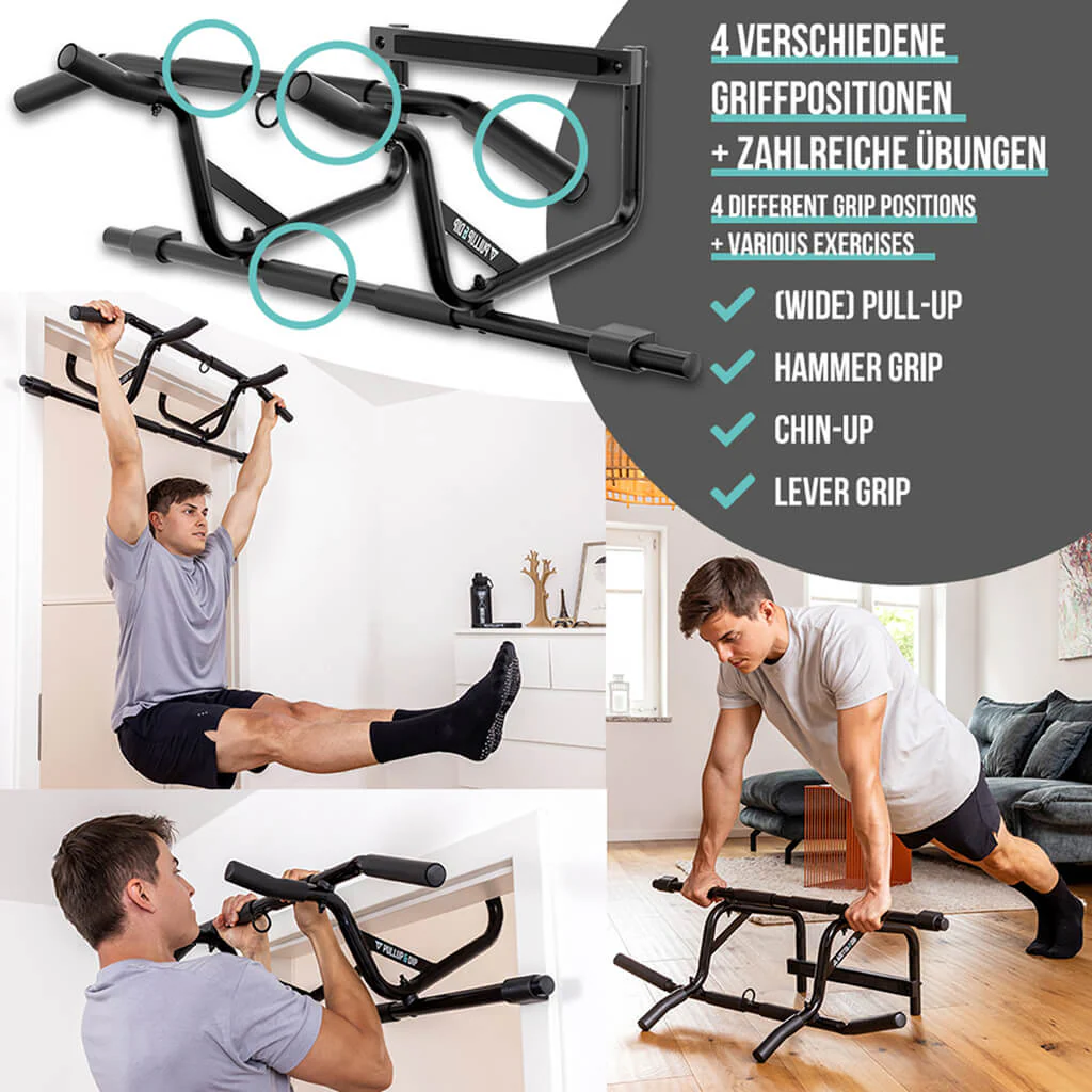 Klimmzug Anfänger Set: Tür Klimmzugstange, Klimmzugbänder 3er Set & Guide Bundle - Image 6