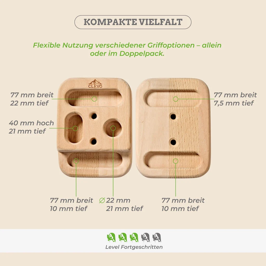 CLEVO Fingerbloc Mini portables Hangboard - Image 5
