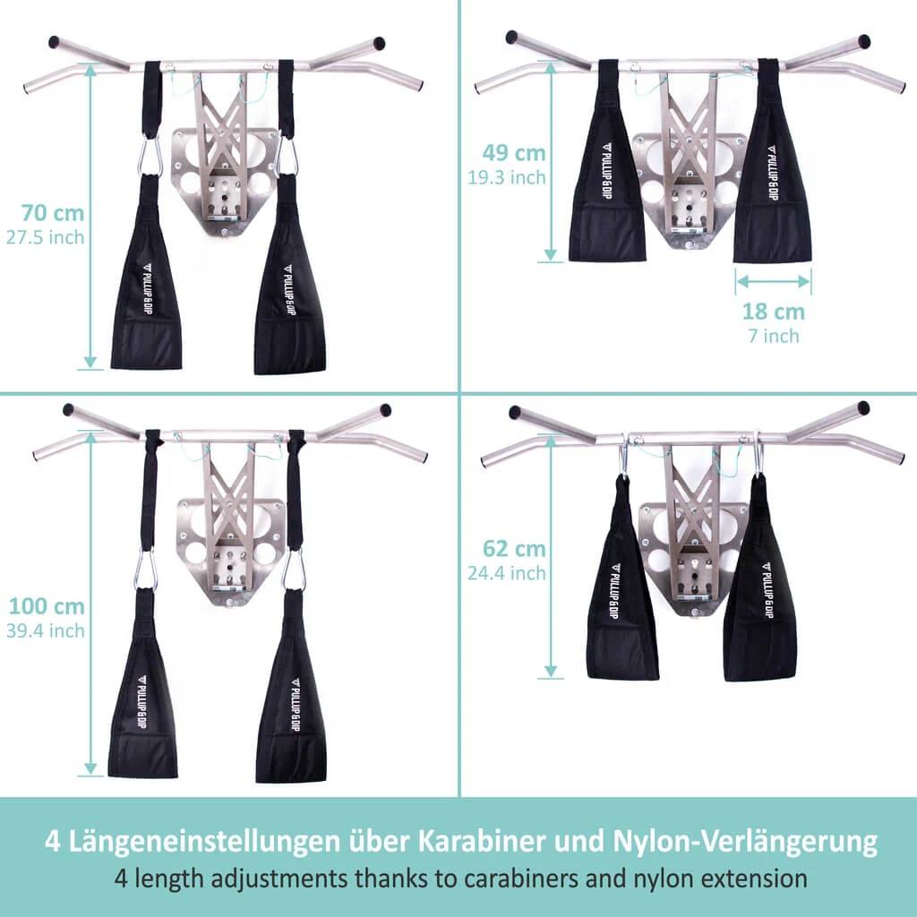 Klimmzugstangen Set: Tür Klimmzugstange + Klimmzugbänder 4er Set + Bauchschleifen - Image 18