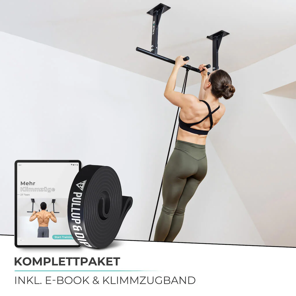 Klimmzugstange Decke inkl. Klimmzugband und Schrauben - Image 6