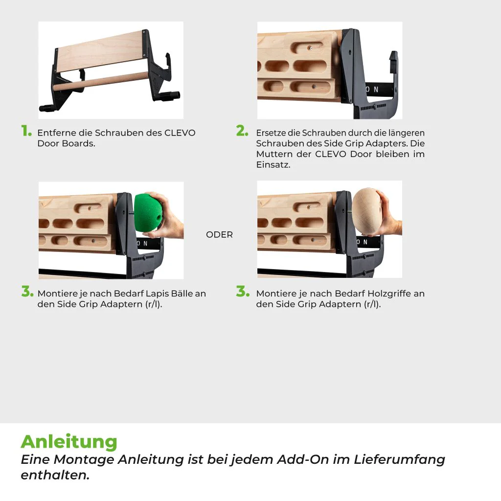 CLEVO Side Grip Adapter (Paar) - Befestigung für Lapis Ball oder Klettergriff - Image 7
