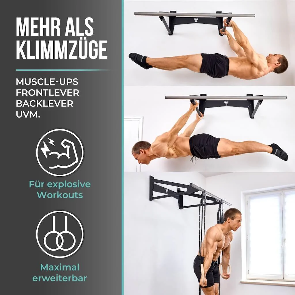 Muscle-Up Bar, Klimmzugstange mit extra Wandabstand - Image 3