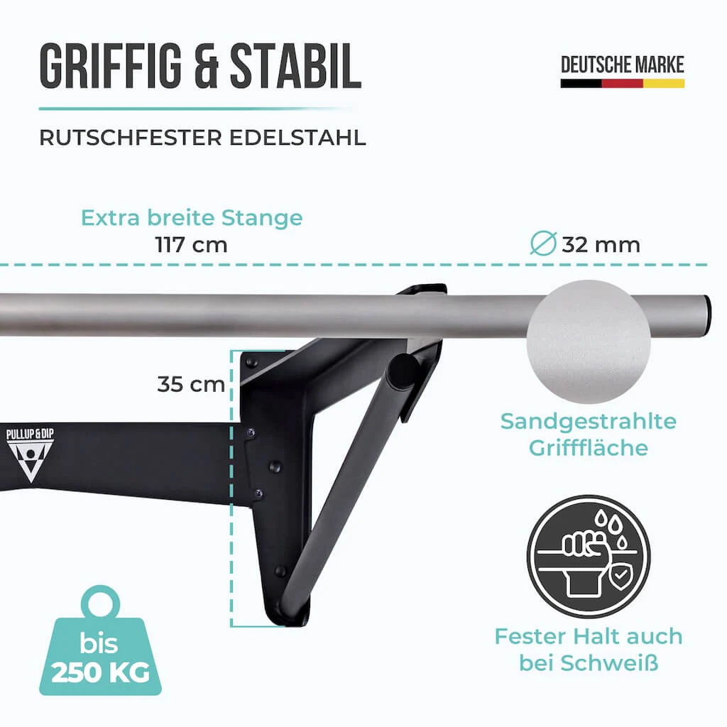 Muscle-Up Bar, Klimmzugstange mit extra Wandabstand - Image 4