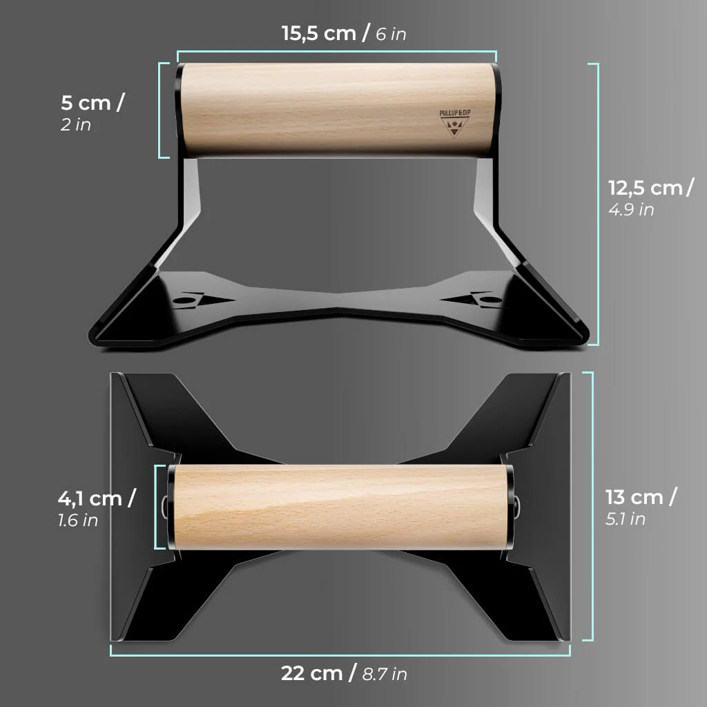 Liegestützgriffe aus Holz mit ergonomischem Griff - Image 12